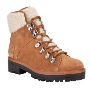 Marc Fisher Isalia Shearling Lace-Up Boots